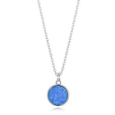 Silver Plated Synthetic Blue