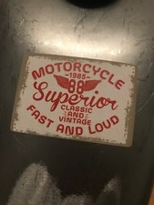 2x Old School Biker Stickers