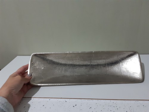 Silver metal display bowl - display,