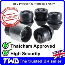 4x BLACK WHEEL LOCKING NUTS - FORD ESCORT M12x1.5 (OE STYLE) SET BOLT STUD [Be]