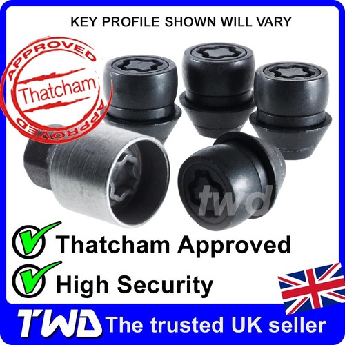 Black wheel locking nuts - black,