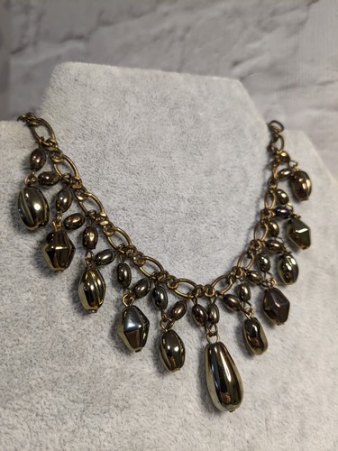 Boho bib necklace - , bronze