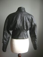 VINTAGE LEATHER JACKET 6 8 steampunk lost boys crop corset pirate dom new wave