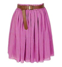 White Chiffon Women Girl Short