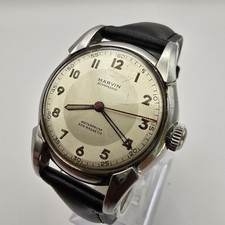 MARVIN AUTOMATIC MENS WATCH STAINLESS STEEL SWISS VINTAGE WITH SILVER DIAL.