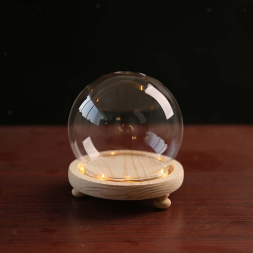 Clear glass cloche snow - clear, globe