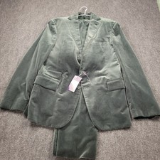 Ralph Lauren Purple Label Kent Green Velvet 2 Piece Suit Mens 42R $3,490