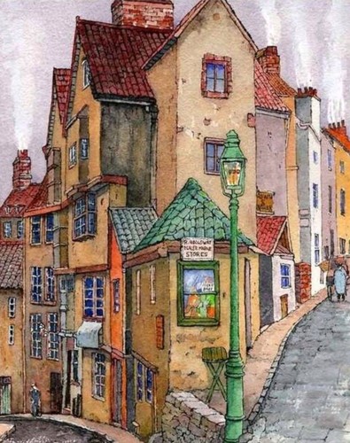 R230 houses painting by - -,