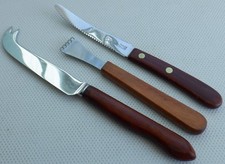 3 Vintage Kitchen Utensils Wood Steel SkyLine Grapefruit, Cheese, Zester Retro