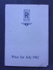 ROLLS ROYCE BENTLEY orig 1982