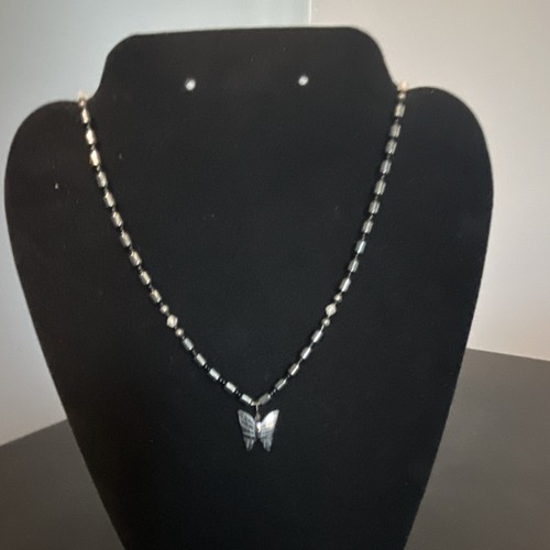 Black hematite beaded - hematite, necklace