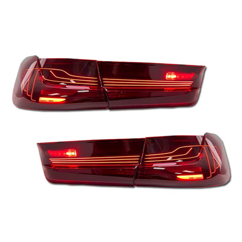 Red full led tail lights - red,