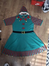 Women's Christmas Elf Dress with Jingle Bells Brand New Size Large