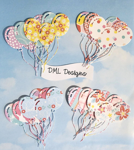 Die cut cuts triple balloon - , x