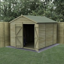 Forest 4Life 8x10 Apex Shed Double Door No Window Garden Storage Free Delivery