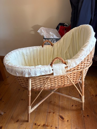Handmade wooden moses basket - wooden,