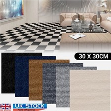 20/40/60x Self Adhesive Carpet Tiles Commercial Office Home Shop Retail Flooring