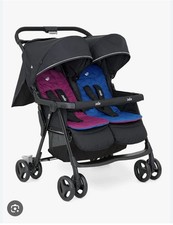 Joie Aire Twin Stroller Pushchair Pram Lightweight Double Buggy in Pink/Blue