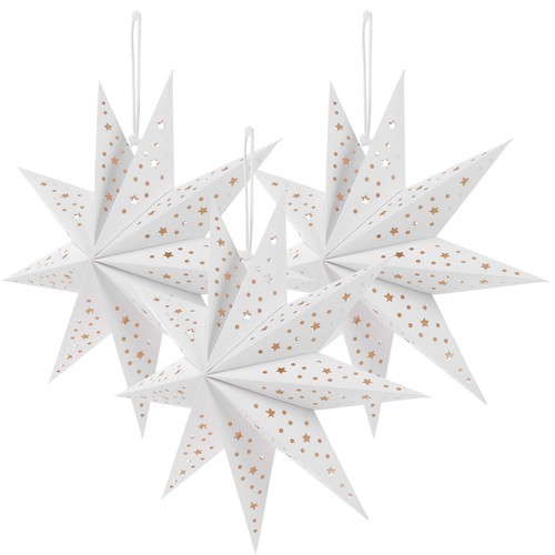 3pcs hanging paper star - 3pcs,