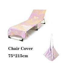 New 75*215cm Beach Lounge Chair Cover Garden Sun Bed Lounger Beach Towel