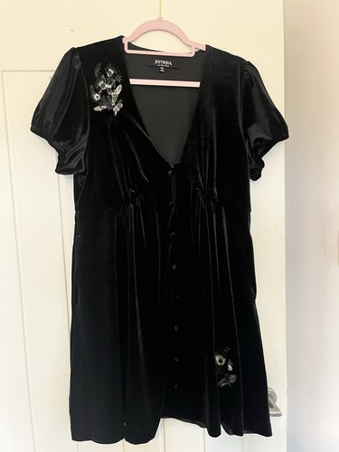 Disturbia black velvet - black, dress