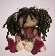 Dilly cloth doll soft toy sewing pattern.  11" (27cm)   by pcbangles