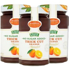 Stute Thick Cut Diabetic Orange Extra Marmalade No Sugar Added 430g Pack of 3
