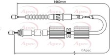 APEC Rear Brake Cable for Ford