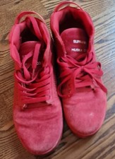 Supra Muska 3 suede red high top size 7