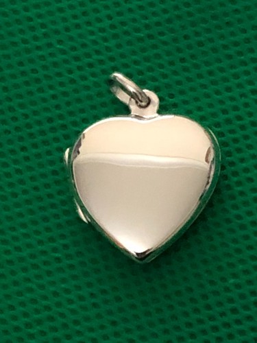 Sterling silver plain heart - silver,