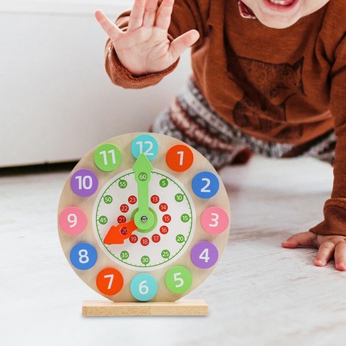 Wooden clock toy time - clock,