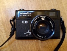 Minolta Hi-Matic E Black RANGEFINDER FILM CAMERA JAPAN 3485