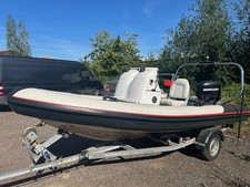 5M Rigid Inflatable Boat RIB with 50HP Mercury 4 Stroke EFi Outboard & Trailer