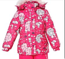 Girls Winter Jacket Coat Set Trousers Snowsuit Hello Kitty Huppa size 4-5 years