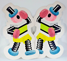 VINTAGE BERTIE BASSETT LIQUORICE ALLSORTS SHOP ADVERTISING CARD SIGNS PAIR c1960