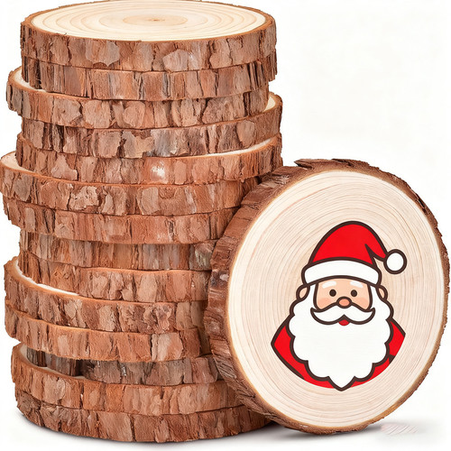 12x large wood slices - 2/4/12x,