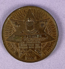 Newport Education Comm Punctuality School Attendance Medal 1905/6 G. Higgins