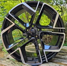 19" VW Golf MK5,6,7,8 2005-2025 Gloss Black Polished York Design 8.5j Alloys X4