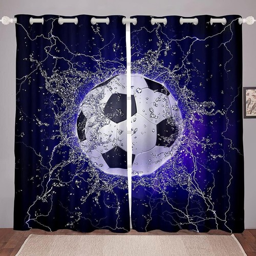 Football curtains bedroom - football,