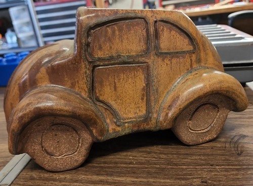Brown drip pottery volkswagon - drip,