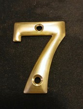 Vintage Brass Door Numbers '7'