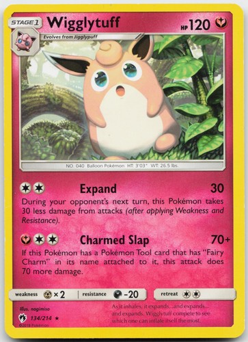 Wigglytuff 134 214 lot lost - wigglytuff,