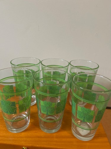 Vintage libbey green shamrock - vintage,