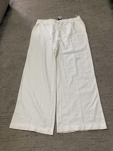 White wide leg - wide, linen