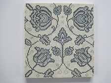 ANTIQUE VICTORIAN  AESTHETIC MOSAIC STYLE TRANSFER PRINT TILE - RHODES? c1892 