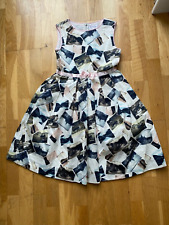 Girls PHOTOGRAPH Dress RACHEL RILEY 8 Print Pink Ribbon Party trotters mayoral