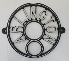 Vintage Arlington Treadle Sewing Machine Cast Iron Base Name Plate Emblem