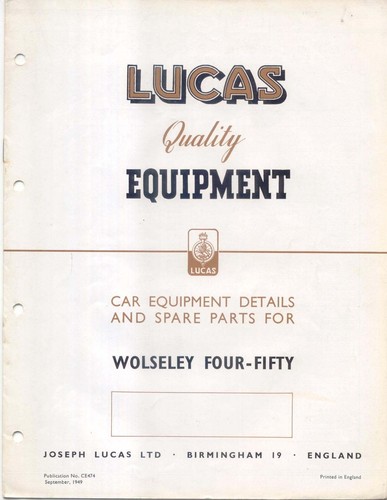 Wolseley four fifty 1949 - four-fifty, 4/50