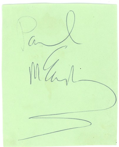 Paul mccartney autograph - paul,
