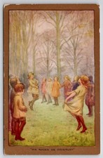 Sir Roger De Coverley Children English Country Dance Sybil Barham Postcard G40
